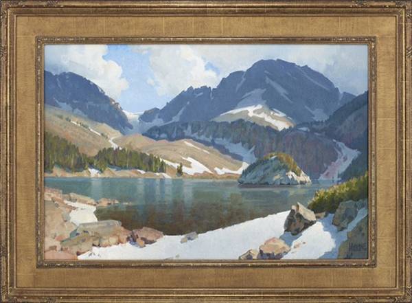 WAYNE WOLFE Lake Agnes Oil on Canvas 24x 36
